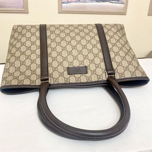 GUCCI GG Pattern Pvc/Leather tote Bag 💼 - Picture 8 of 17